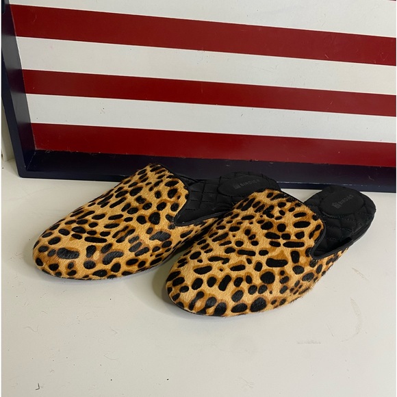 Shoes - Women’s Shoes Birdies Cheetah Calf Hair The Phoebe Mules Slides Shoes Size 8